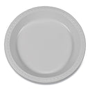 Tablemate Plastic Dinnerware, Plates, 10.25" dia, White, 125/Pack