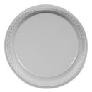 Tablemate Plastic Dinnerware, Plates, 10.25" dia, White, 125/Pack
