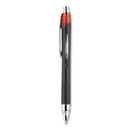 uniball Jetstream Retractable Ballpoint Pen, Bold 1 mm, Red Ink, Black Barrel
