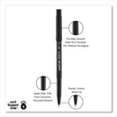 uniball ONYX Roller Ball Pen, Stick, Fine 0.7 mm, Black Ink, Black Matte Barrel, Dozen