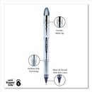 uniball VISION ELITE Roller Ball Pen, Stick, Bold 0.8 mm, Blue-Black Ink, White/Blue Barrel