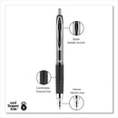 uniball Signo 207 Gel Pen, Retractable, Medium 0.7 mm, Assorted Ink Colors, Black Barrel, 8/Pack