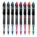 uniball VISION ELITE Roller Ball Pen, Stick, Micro 0.5 mm, Assorted Ink Colors, Black Barrel