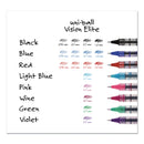 uniball VISION Roller Ball Pen, Stick, Fine 0.7 mm, Majestic Purple Ink, Gray Barrel, Dozen
