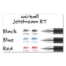 uniball Jetstream Retractable Ballpoint Pen, Fine 0.7 mm, Blue Ink, Blue Barrel