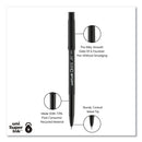 uniball ONYX Roller Ball Pen, Stick, Micro 0.5 mm, Black Ink, Black Matte Barrel, Dozen
