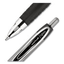 uniball Signo 207 Gel Pen, Retractable, Medium 0.7 mm, Black Ink, Smoke/Black Barrel, Dozen