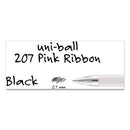 uniball 207 Office Pack Gel Pen, Retractable, Medium 0.7 mm, Black Ink, Pink Barrel, 36/Pack