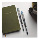 uniball VISION ELITE Roller Ball Pen, Stick, Extra-Fine 0.5 mm, Blue-Black Ink, Black/Blue Barrel