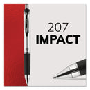 uniball 207 Impact Gel Pen, Retractable, Bold 1 mm, Red Ink, Black/Red Barrel