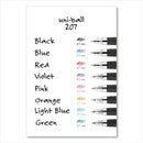 uniball Signo 207 Gel Pen, Retractable, Medium 0.7 mm, Blue Ink, Black Barrel, 36/Box