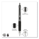 uniball Signo 207 Gel Pen, Retractable, Bold 1 mm, Black Ink, Translucent Black Barrel, Dozen