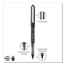 uniball VISION Roller Ball Pen, Stick, Bold 1 mm, Black Ink, Black Barrel, Dozen