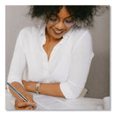 uniball VISION Roller Ball Pen, Stick, Fine 0.7 mm, Evergreen Ink, Gray Barrel, Dozen