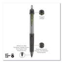 uniball Power Tank RT Ballpoint Pen, Retractable, Bold 1 mm, Black Ink, Smoke/Black Barrel, Dozen
