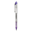 uniball VISION ELITE Roller Ball Pen, Stick, Bold 0.8 mm, Purple Ink, White/Purple Barrel