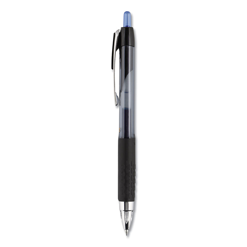 uniball 207 Signo Gel Ultra Micro Gel Pen, Retractable, Extra-Fine 0.38 mm, Blue Ink, Smoke Barrel