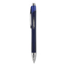 uniball Jetstream Retractable Ballpoint Pen, Fine 0.7 mm, Blue Ink, Blue Barrel