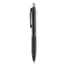 uniball 307 Gel Pen, Retractable, Micro 0.5 mm, Black Ink, Black Barrel, Dozen