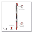 uniball VISION ELITE Roller Ball Pen, Stick, Bold 0.8 mm, Red Ink, White/Red Barrel