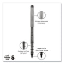 uniball VISION Needle Roller Ball Pen, Stick, Fine 0.7 mm, Assorted Ink Colors, Silver Barrel, 8/Pack