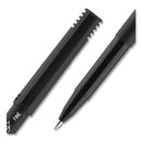 uniball ONYX Roller Ball Pen, Stick, Fine 0.7 mm, Black Ink, Black Matte Barrel, Dozen