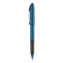 uniball Grip Roller Ball Pen, Stick, Micro 0.5 mm, Blue Ink, Blue Barrel, Dozen