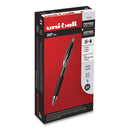 uniball Signo 207 Gel Pen, Retractable, Micro 0.5 mm, Blue Ink, Smoke/Black/Blue Barrel, Dozen