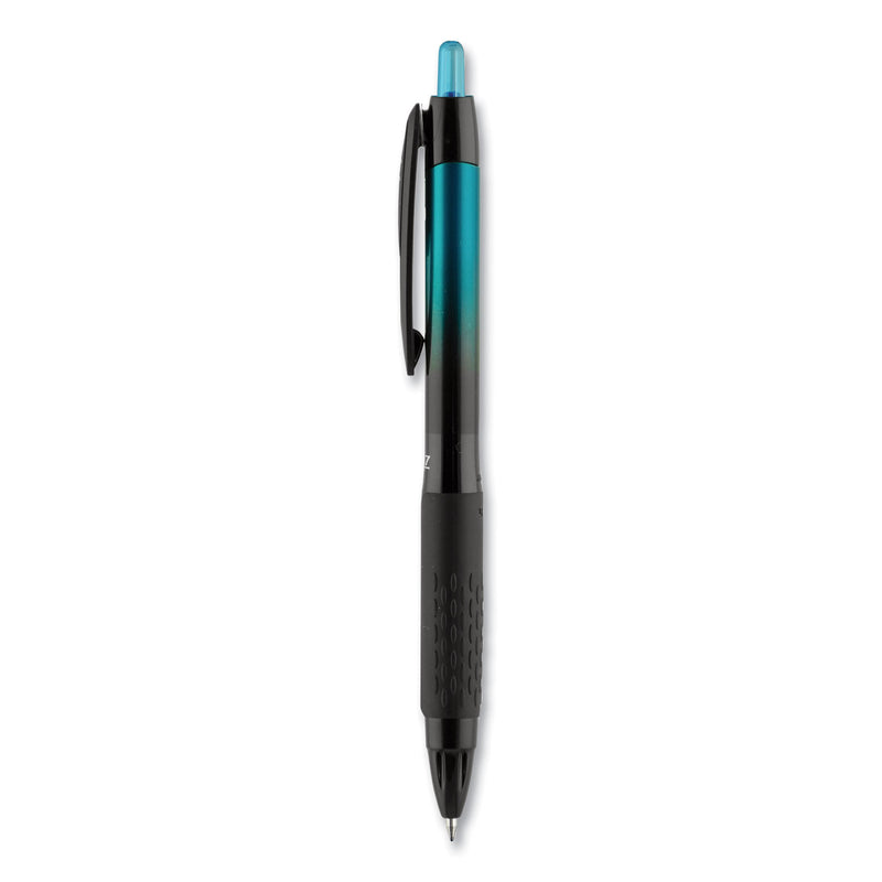 uniball 207 BLX Series Gel Pen, Retractable, Medium 0.7 mm, Black Ink, Translucent Black Barrel