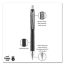 uniball Jetstream Retractable Ballpoint Pen, Fine 0.7 mm, Black Ink, Blue Barrel