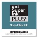 uniball 307 Gel Pen, Retractable, Micro 0.5 mm, Black Ink, Black Barrel, Dozen