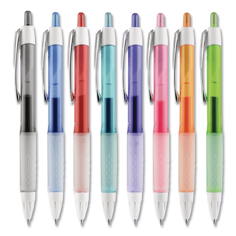 uniball Signo 207 Gel Pen, Retractable, Medium 0.7 mm, Assorted Ink and Barrel Colors, 8/Pack