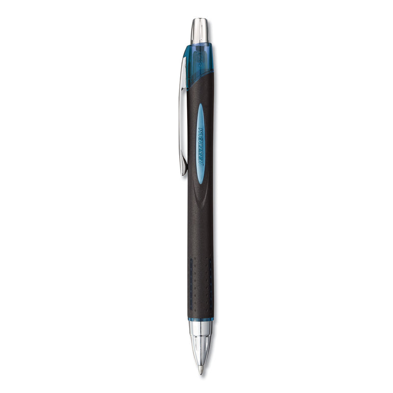 uniball Jetstream Retractable Ballpoint Pen, 1 mm, Blue-Black Ink, Black Barrel