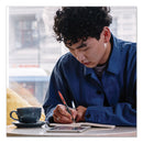 uniball 307 Gel Pen, Retractable, Micro 0.5 mm, Black Ink, Black Barrel, Dozen