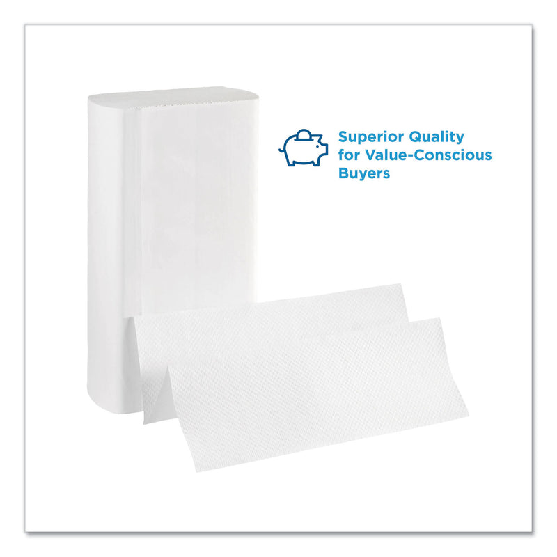Georgia Pacific Pacific Blue Select Folded Paper Towels, 9.2 x 9.4, White, 250/Pack, 16 Packs/Carton