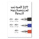 uniball 207 Mechanical Pencil with Lead and Eraser Refills, 0.7 mm, HB (