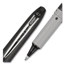 uniball Grip Roller Ball Pen, Stick, Fine 0.7 mm, Black Ink, Black Barrel, Dozen