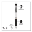 uniball 207 Impact Gel Pen, Retractable, Bold 1 mm, Red Ink, Black/Red Barrel