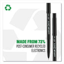 uniball ONYX Roller Ball Pen, Stick, Fine 0.7 mm, Blue Ink, Black Matte Barrel, Dozen