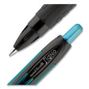 uniball 207 BLX Series Gel Pen, Retractable, Medium 0.7 mm, Black Ink, Translucent Black Barrel