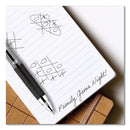 uniball Signo 207 Gel Pen, Retractable, Micro 0.5 mm, Red Ink, Smoke/Black/Red Barrel, Dozen