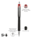 uniball Jetstream Retractable Ballpoint Pen, Bold 1 mm, Red Ink, Black Barrel