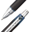 uniball Jetstream Retractable Ballpoint Pen, 1 mm, Blue-Black Ink, Black Barrel