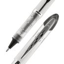 uniball VISION ELITE Roller Ball Pen, Stick, Bold 0.8 mm, Black Ink, White/Black Barrel