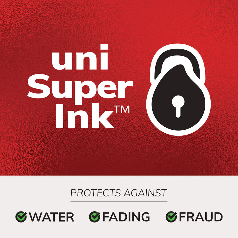 uniball Signo GRIP Gel Pen, Stick, Medium 0.7 mm, Red Ink, Silver/Red Barrel, Dozen
