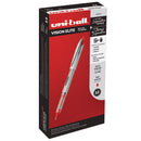 uniball VISION ELITE Roller Ball Pen, Stick, Bold 0.8 mm, Red Ink, White/Red Barrel