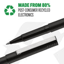 uniball Roller Ball Pen, Stick, Fine 0.7 mm, Red Ink, Black Matte Barrel, Dozen