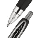 uniball Signo 207 Gel Pen, Retractable, Bold 1 mm, Black Ink, Translucent Black Barrel, Dozen
