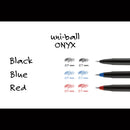 uniball ONYX Roller Ball Pen, Stick, Micro 0.5 mm, Red Ink, Black Matte Barrel, Dozen