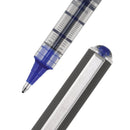 uniball VISION Roller Ball Pen, Stick, Bold 1 mm, Blue Ink, Black/Blue Barrel, Dozen